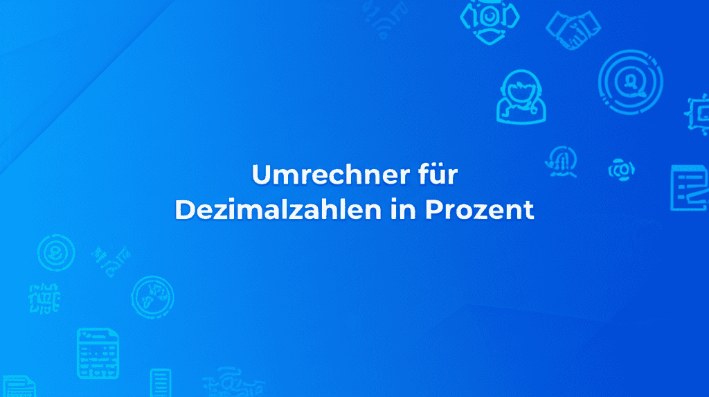 Umrechner für Dezimalzahlen in Prozent – Ein Digitaler Rechner für präzise Umrechnungen
